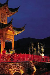 City night illuminated pagoda